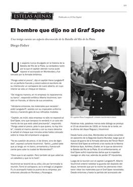 El Hombre Que Dijo No Al Graf Spee