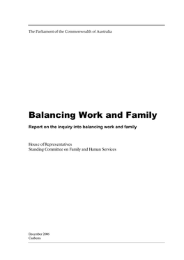 Balancing Work and Family