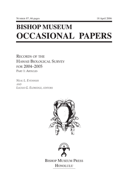 Occasional Papers