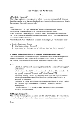 Different Perceptions of Development Over Time (Economic, Human, Social)