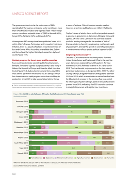 GERD in Sub-Saharan Africa by Field of Science, 2012 Or Closest Year (%) Available Countries