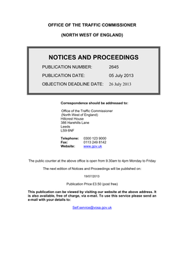 Notices and Proceedings 2645