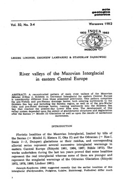 River Valleys of the M Azovian Interglacial in Eastern Central Europe