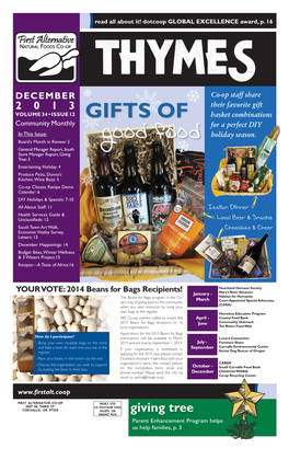 Gifts of Basket Combinations Community Monthly  for a Perfect DIY in This Issue: Holiday Season