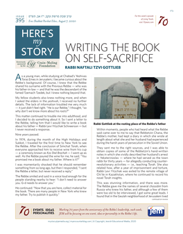 Writing the Book on Self-Sacrifice