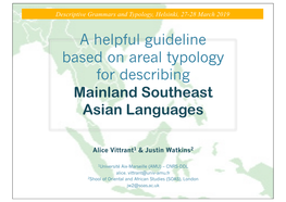 Mainland Southeast Asian Languages