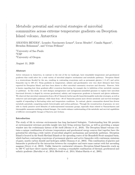 Metabolic Potential and Survival Strategies of Microbial Communities