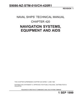 Chapter 420 Navigation Systems Equipment and Aids