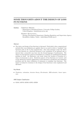 Some Thoughts About the Design of Loss Functions