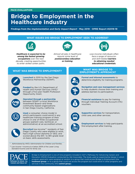 Bridge to Employment in the Healthcare Industry