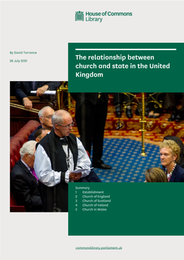 The Relationship Between Church and State in the United Kingdom