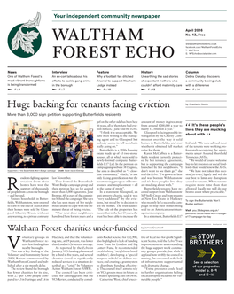 Waltham Forest Echo #13, April 2016