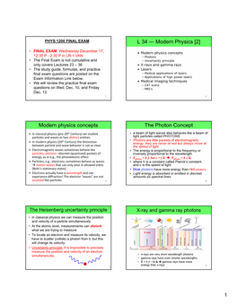 [2] Modern Physics Concepts the Photon Concept