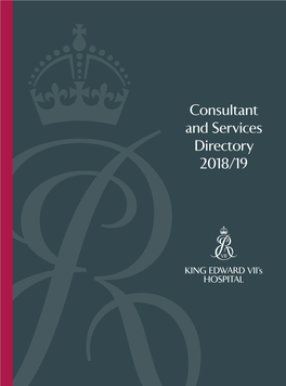 KEVII Consultant and Services Directory 2018-19