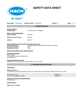 Safety Data Sheet