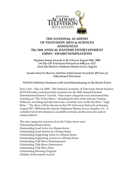 The National Academy of Television Arts & Sciences