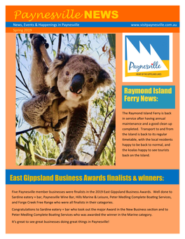 Paynesville NEWS News, Events & Happenings in Paynesville Spring 2019