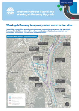 Warringah Freeway Temporary Minor Construction Sites