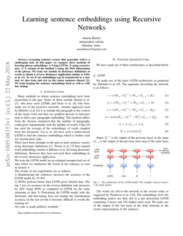 Learning Sentence Embeddings Using Recursive Networks