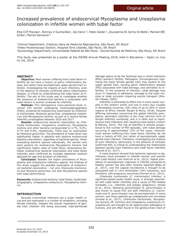 Increased Prevalence of Endocervical Mycoplasma and Ureaplasma Colonization in Infertile Women with Tubal Factor