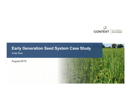 India Rice EGS Case Study