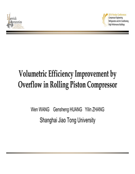 Volumetric Efficiency Improvement by Overflow in Rolling Piston Compressor