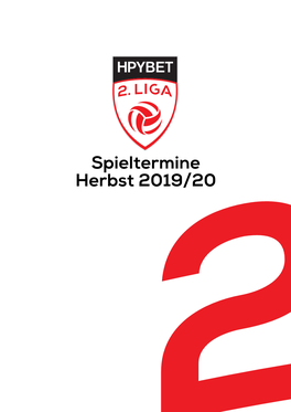 Spieltermine Herbst 2019/20 Spieltermine Herbst 2019/20