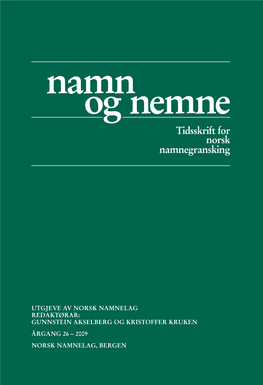 Namn Og Nemne 26 – 2009 ..., Þinghá