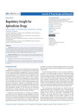 Regulatory Insight for Aphrodisiac Drugs