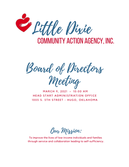 March 2021 Board Meeting Packet
