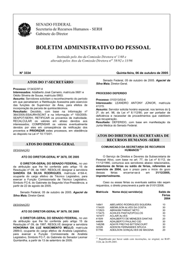 Boletim Administrativo Do Pessoal