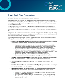 Smart Cash Flow Forecasting