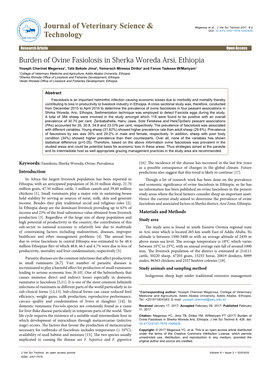 Burden of Ovine Fasiolosis in Shirka Woreda Arsi, Ethiopia