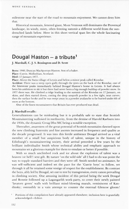 Dougal Haston - a Tribute1 J