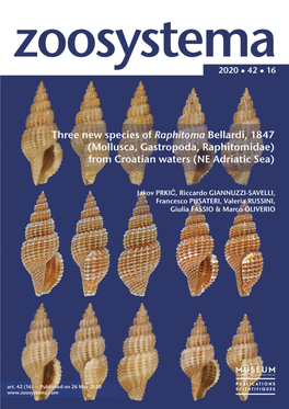 Three New Species of Raphitoma Bellardi, 1847 (Mollusca, Gastropoda, Raphitomidae) from Croatian Waters (NE Adriatic Sea)
