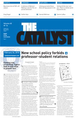 New School Policy Forbids Professor-Student Relations &gt;