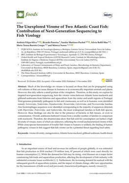 The Unexplored Virome of Two Atlantic Coast Fish: Contribution of Next-Generation Sequencing to Fish Virology