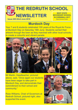 The Redruth School Newsletter