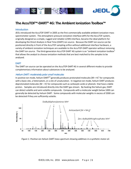 The Accutof™-DART® 4G: the Ambient Ionization Toolbox™