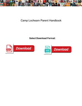 Camp Lochearn Parent Handbook