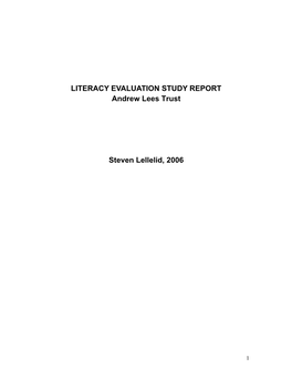 LITERACY EVALUATION STUDY REPORT Andrew Lees Trust