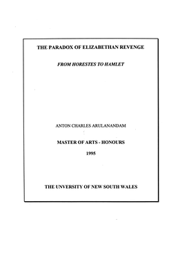 The Paradox of Elizabethan Revenge
