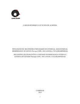 Carlos Henrique Luz Nunes De Almeida Phylogenetic