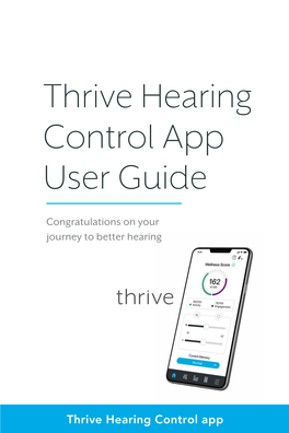 Thrive Hearing Control App User Guide