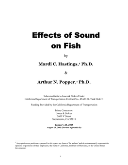 Effects of Sound on Fish