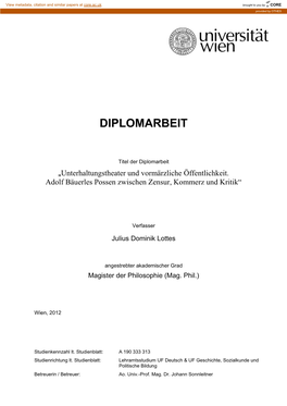 Diplomarbeit