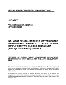 49107-006: West Bengal Drinking Water