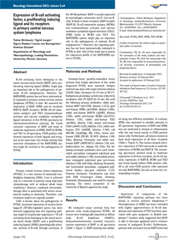 Expression of B-Cell Activating Factor, a Proliferating Inducing