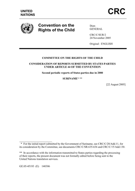 Convention on the Rights of the Child and the Convention on the Elimination of All Forms of Discrimination Against Women, and Their Specific Context to the Country)