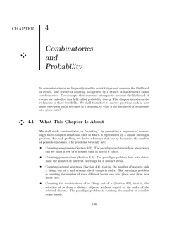 4 Combinatorics and Probability